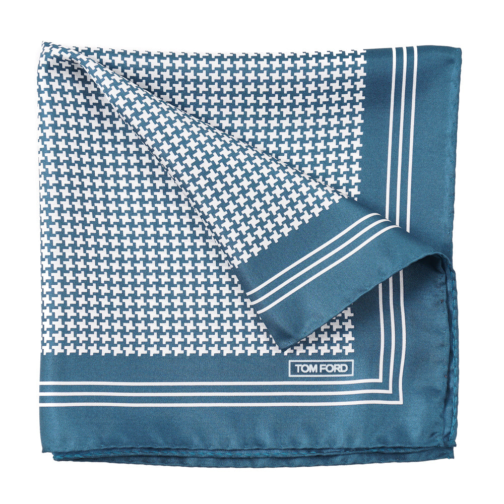 Tom Ford Houndstooth Print Pocket Square - Top Shelf Apparel