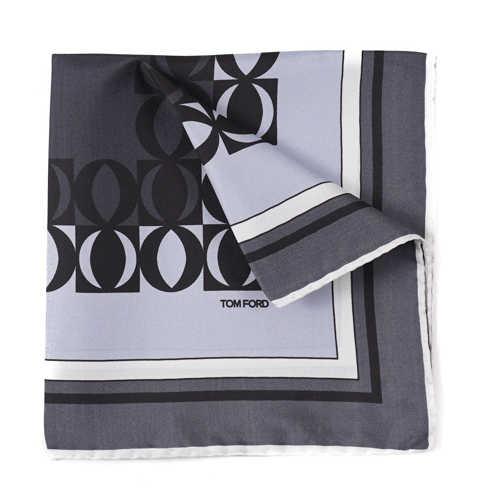 Tom Ford Contrast Print Pocket Square - Top Shelf Apparel