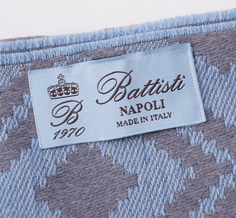 Battisti Diamond Jacquard Wool Throw Blanket - Top Shelf Apparel