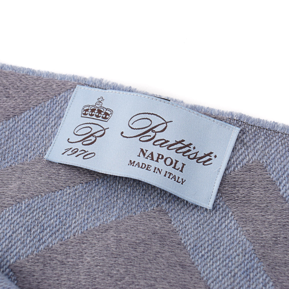 Battisti Gray Geometric Wool Throw Blanket - Top Shelf Apparel