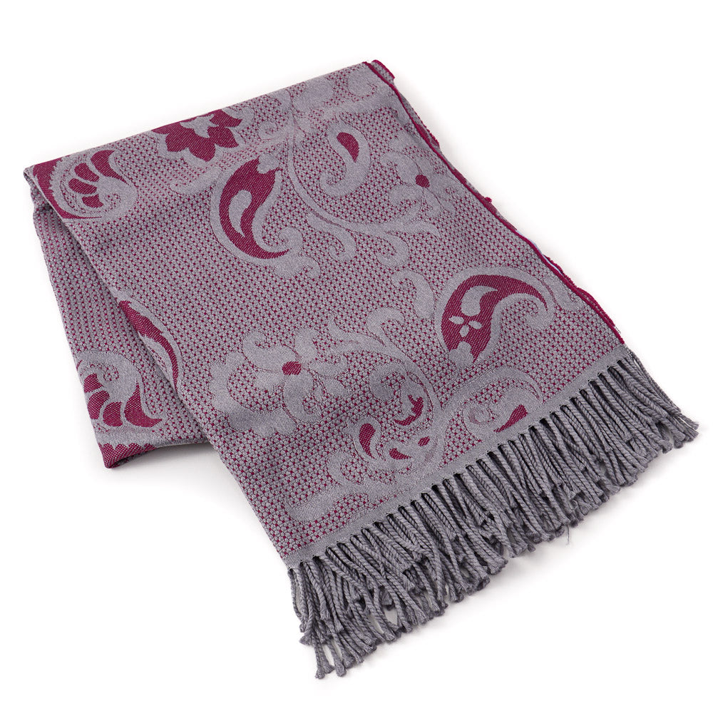 Battisti Paisley Jacquard Wool Throw Blanket - Top Shelf Apparel