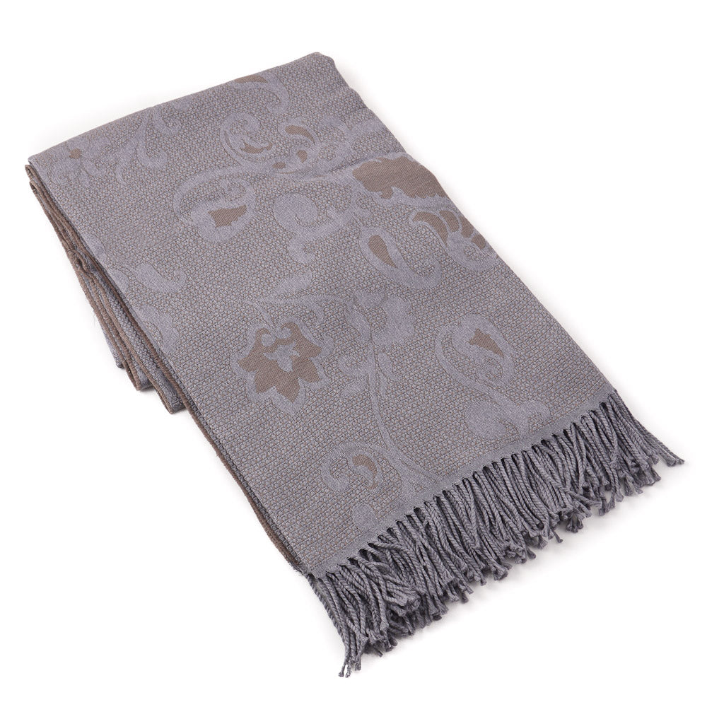 Battisti Paisley Jacquard Wool Throw Blanket - Top Shelf Apparel