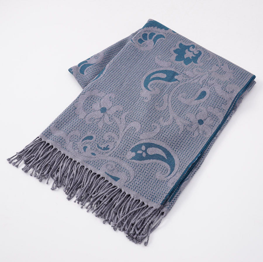 Battisti Paisley Jacquard Wool Throw Blanket - Top Shelf Apparel