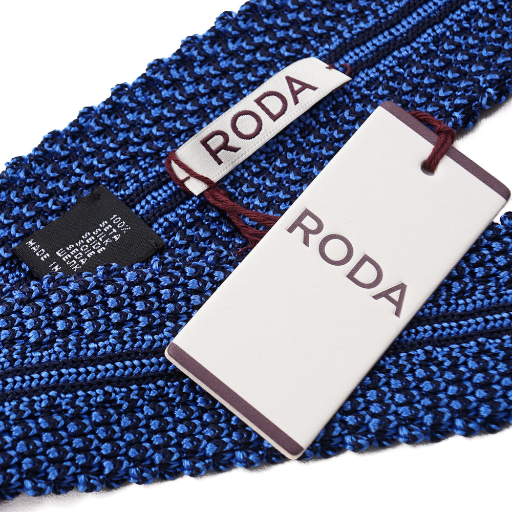 Roda Blue Knit Silk Tie - Top Shelf Apparel