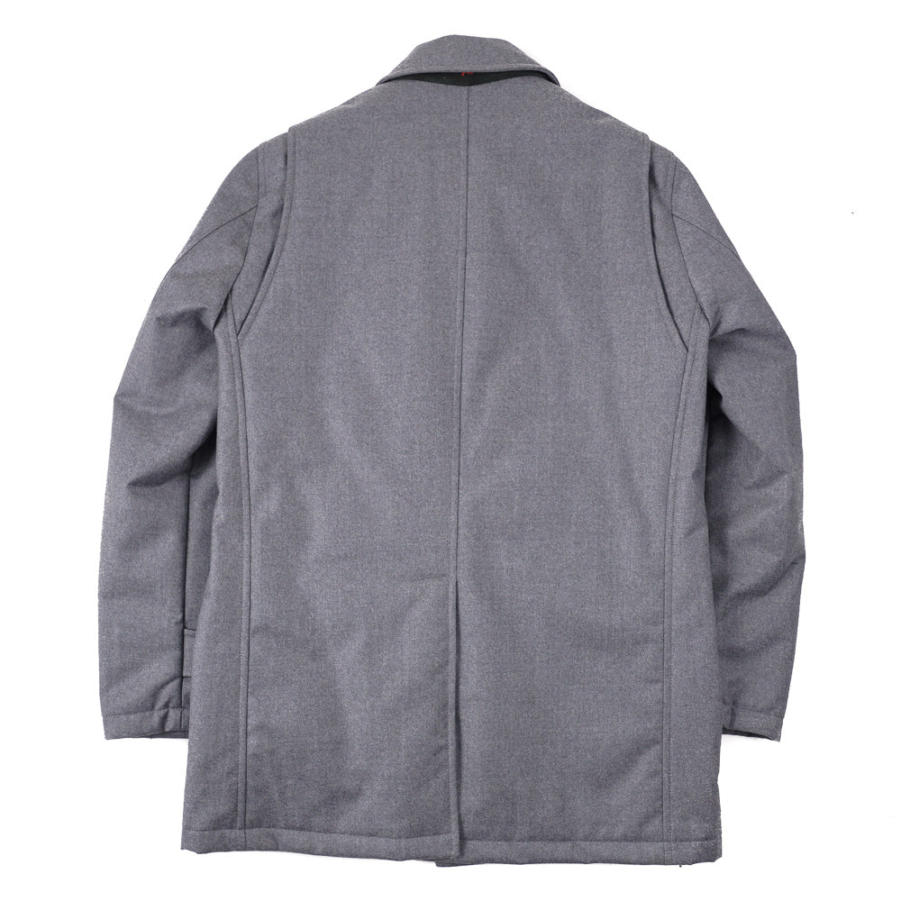 Isaia Gray Wool Outer Coat - Top Shelf Apparel