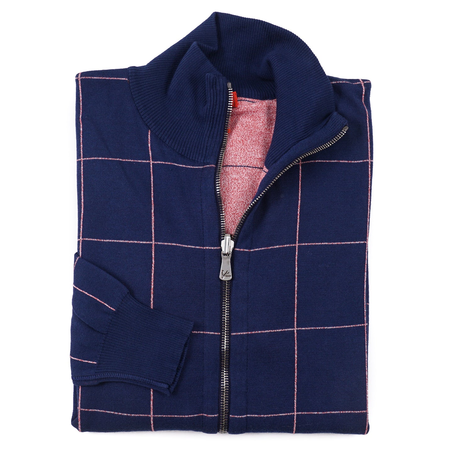 Isaia Full-Zip Fine Gauge Cotton Sweater - Top Shelf Apparel