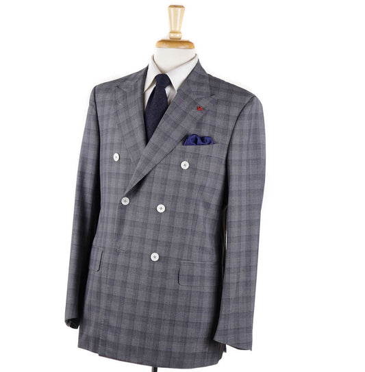 Isaia Gray Check Lightweight Super 150s Suit - Top Shelf Apparel