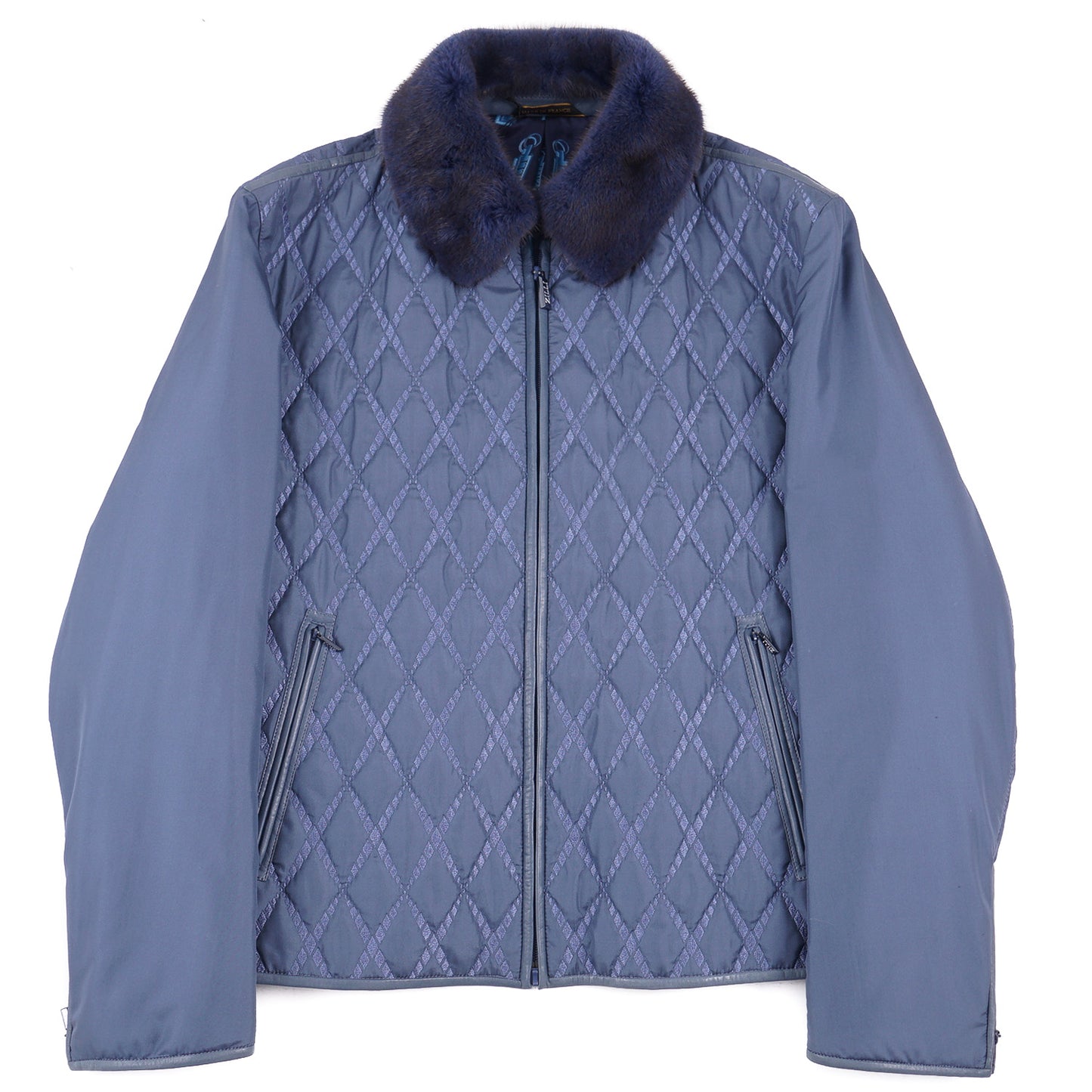 Zilli Quilted Silk Down Jacket with Mink Collar - Top Shelf Apparel