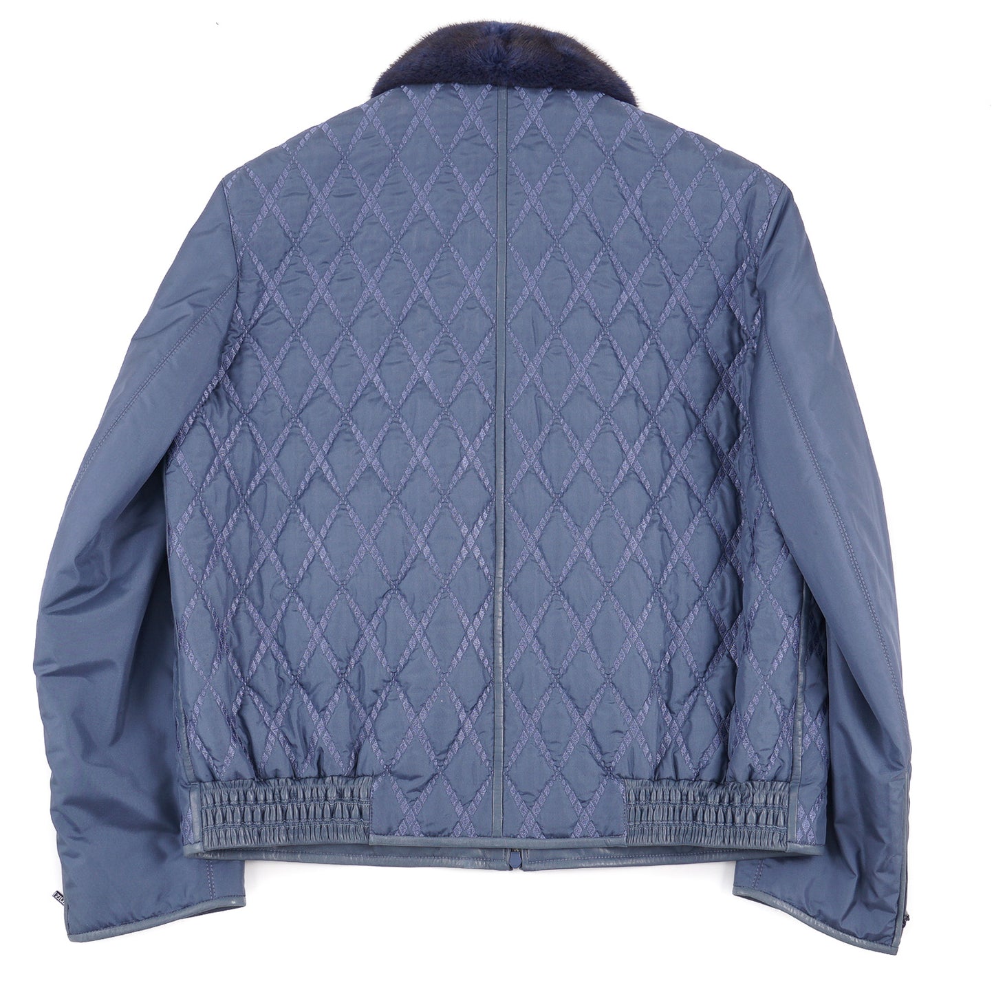 Zilli Quilted Silk Down Jacket with Mink Collar - Top Shelf Apparel