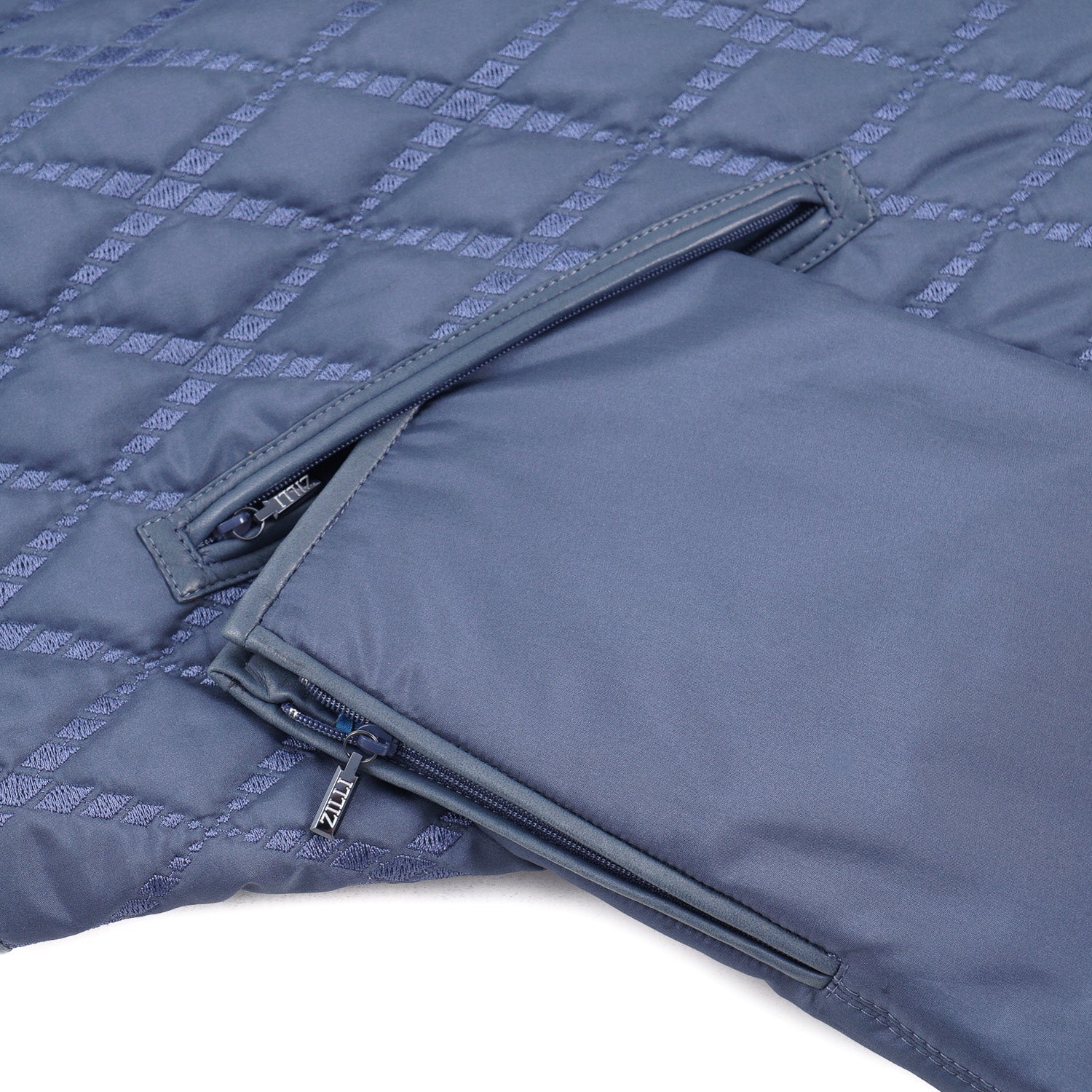 Zilli Quilted Silk Down Jacket with Mink Collar - Top Shelf Apparel