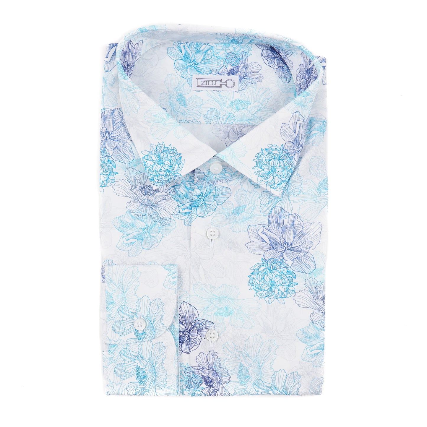 Zilli Cotton Shirt with Tropical Floral Print - Top Shelf Apparel