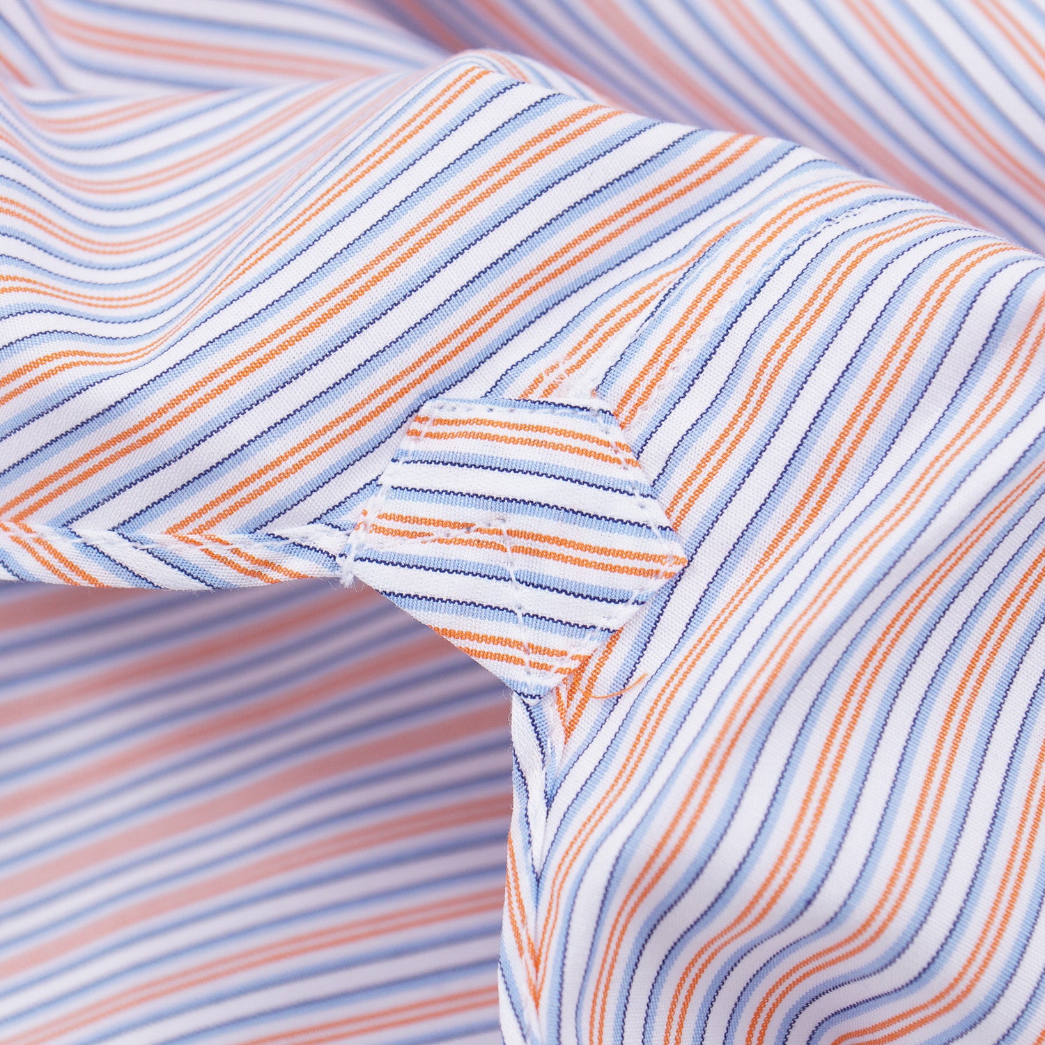 Zilli Sky-Orange Stripe Cotton Dress Shirt - Top Shelf Apparel