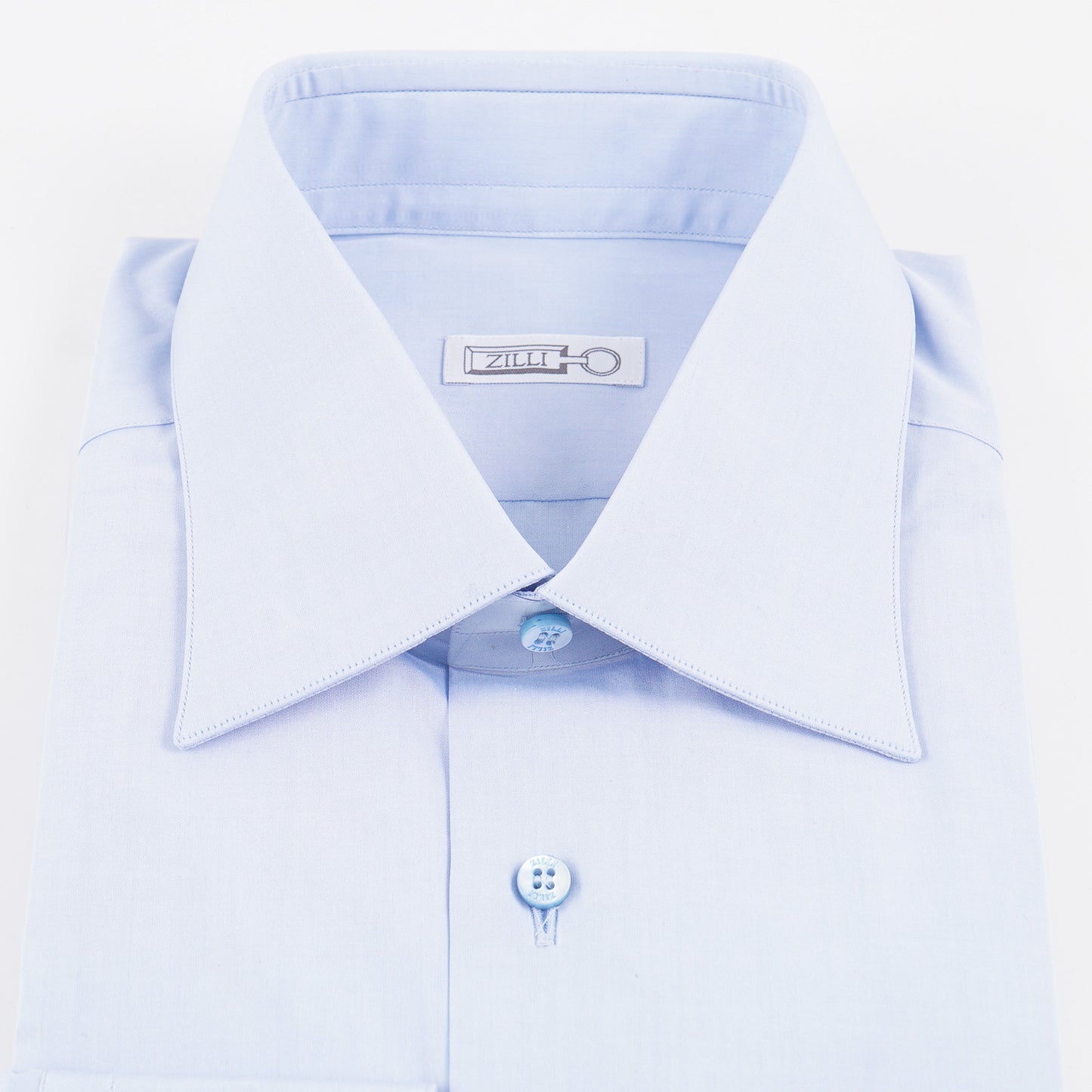 Zilli Sky Blue Cotton Dress Shirt - Top Shelf Apparel