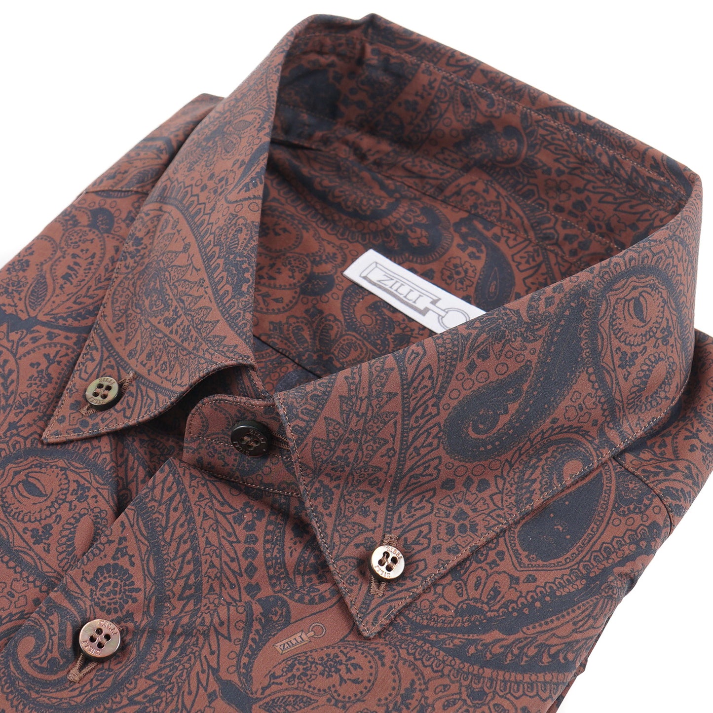 Zilli Cotton Shirt with Paisley Print - Top Shelf Apparel