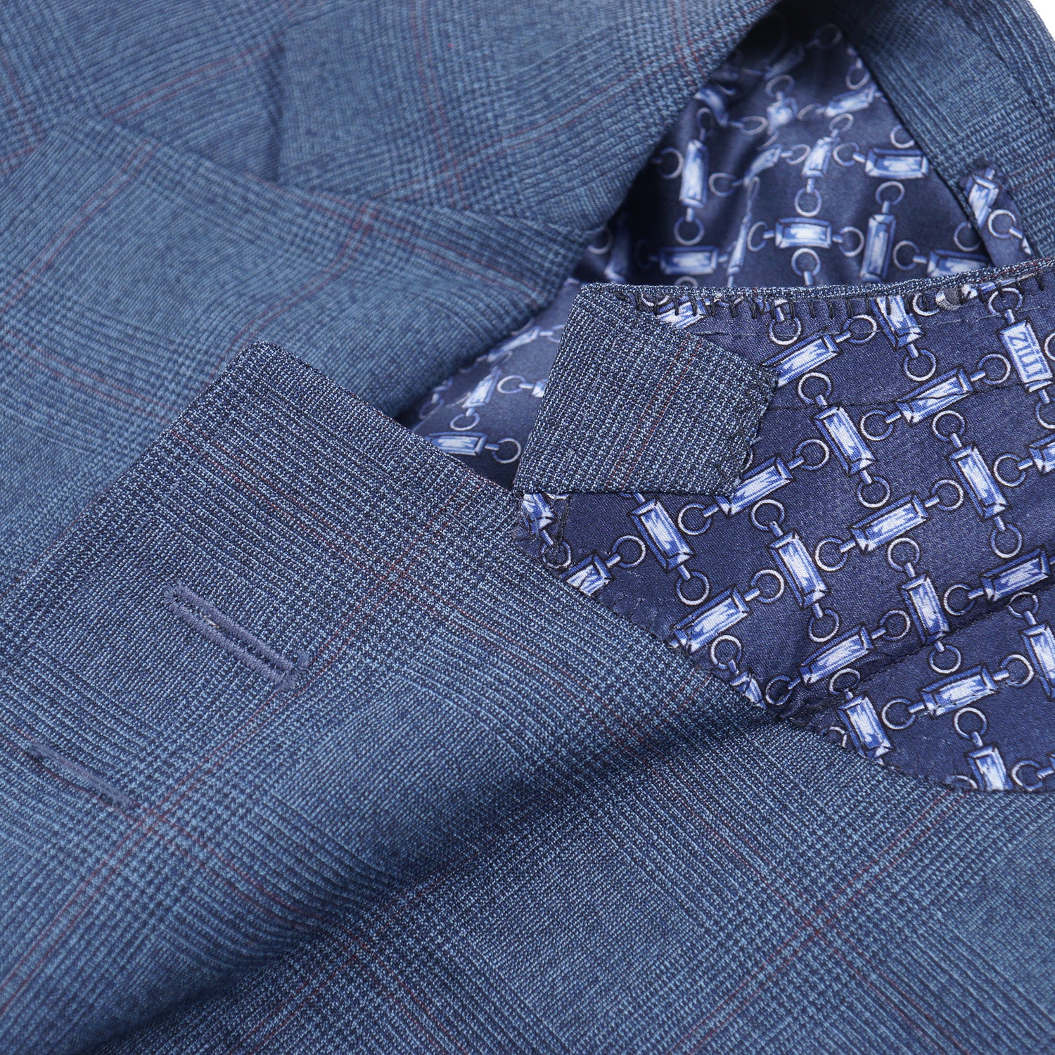 Zilli Blue Check Lightweight Wool Suit - Top Shelf Apparel