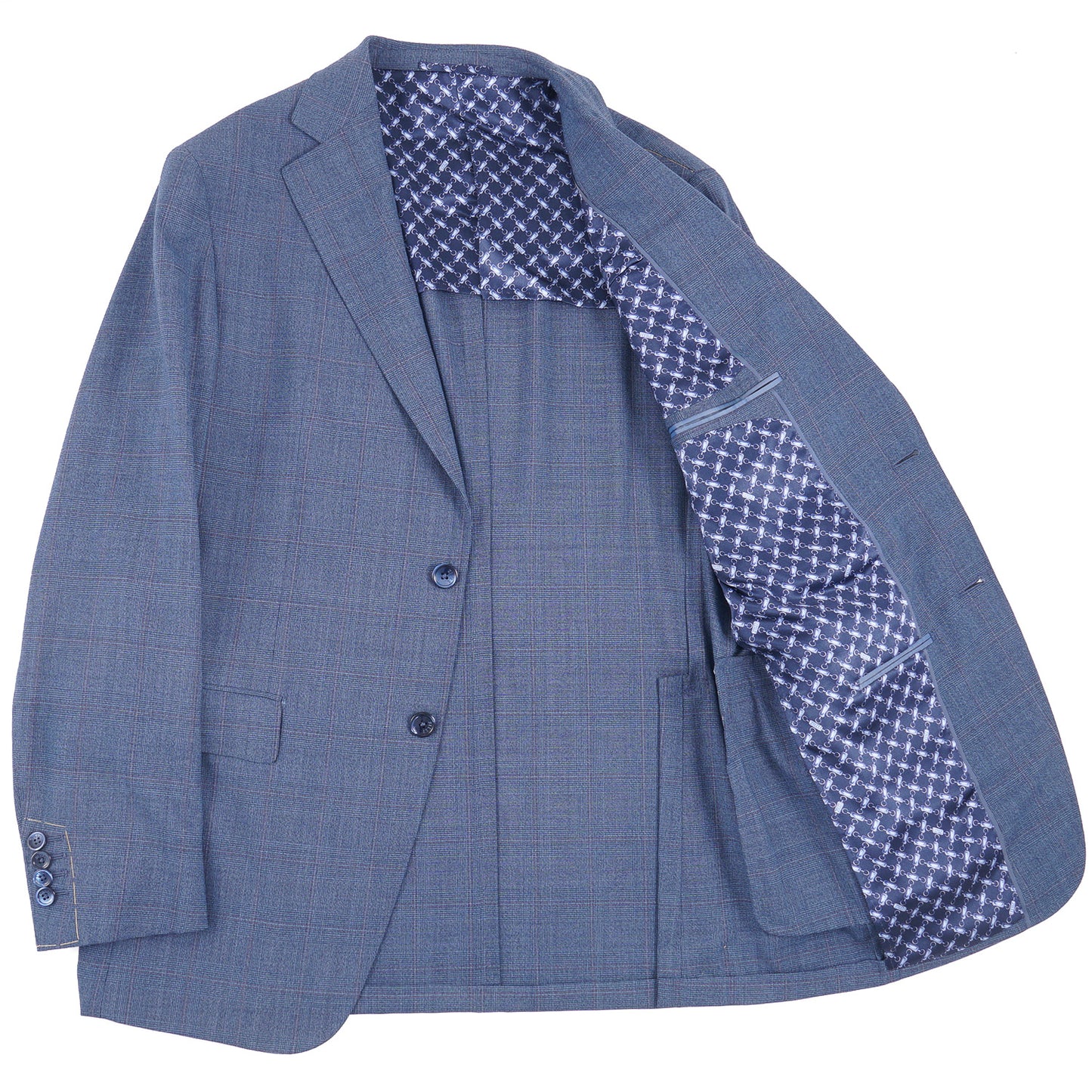 Zilli Blue Check Lightweight Wool Suit - Top Shelf Apparel