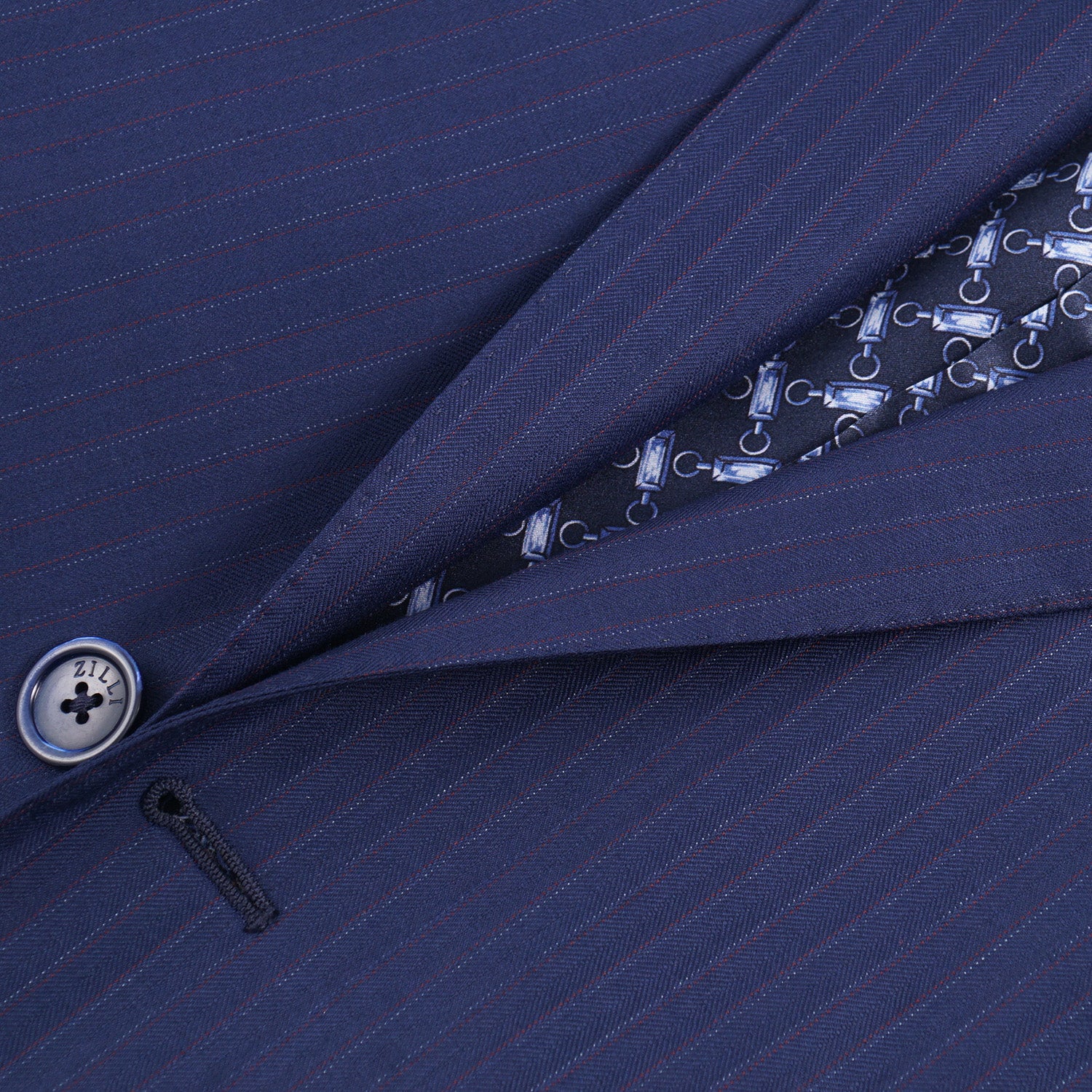 Zilli Navy Blue Stripe Superfine Wool Suit - Top Shelf Apparel