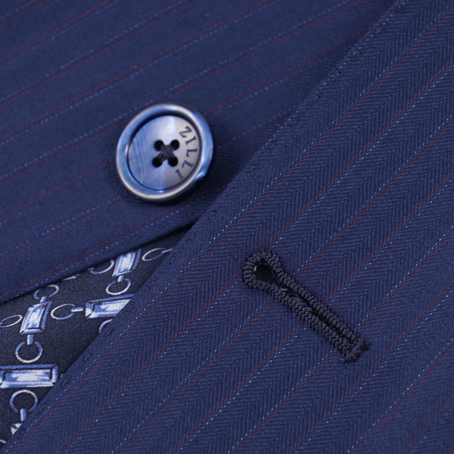 Zilli Navy Blue Stripe Superfine Wool Suit - Top Shelf Apparel