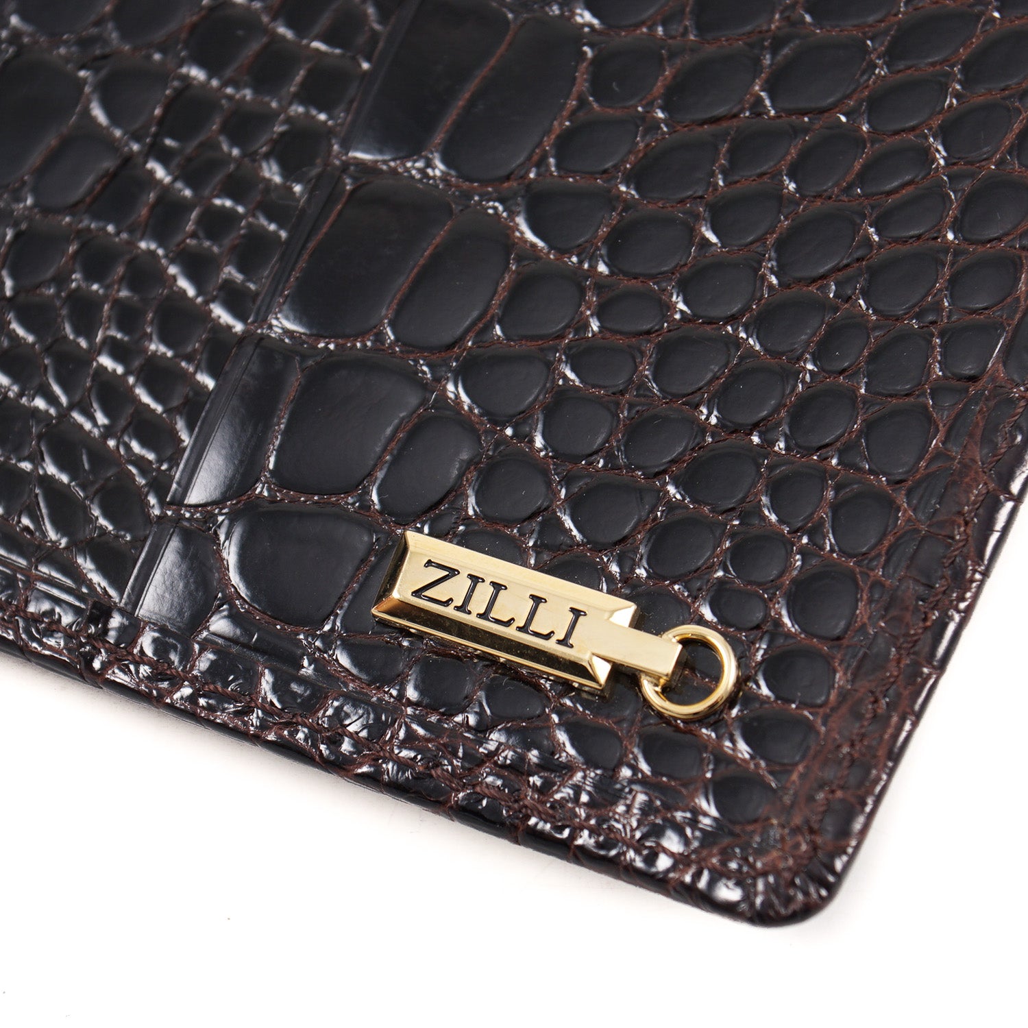 Zilli Voyageur Wallet in Matte Crocodile