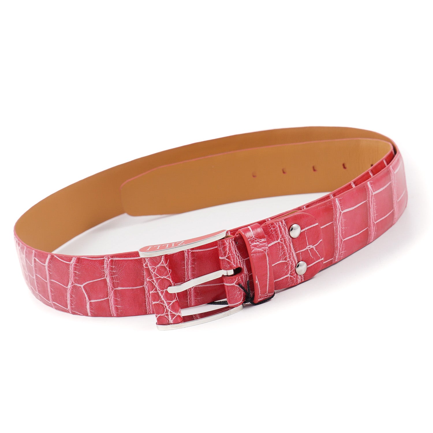 Zilli Belt in Pink Crocodile - Top Shelf Apparel