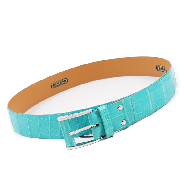Vintage Circa Genuine Turquoise Alligator Belt Turquoise Alligator Genuine Leather Skin Men main image 2