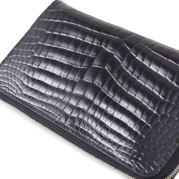 Zilli Voyageur Wallet in Matte Crocodile