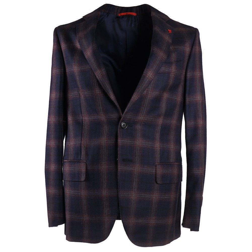 Isaia Navy Check 'Soft Delain' Sport Coat - Top Shelf Apparel