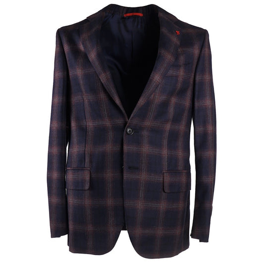 Isaia Navy Check 'Soft Delain' Sport Coat - Top Shelf Apparel