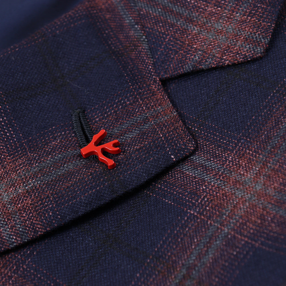 Isaia Navy Check 'Soft Delain' Sport Coat - Top Shelf Apparel