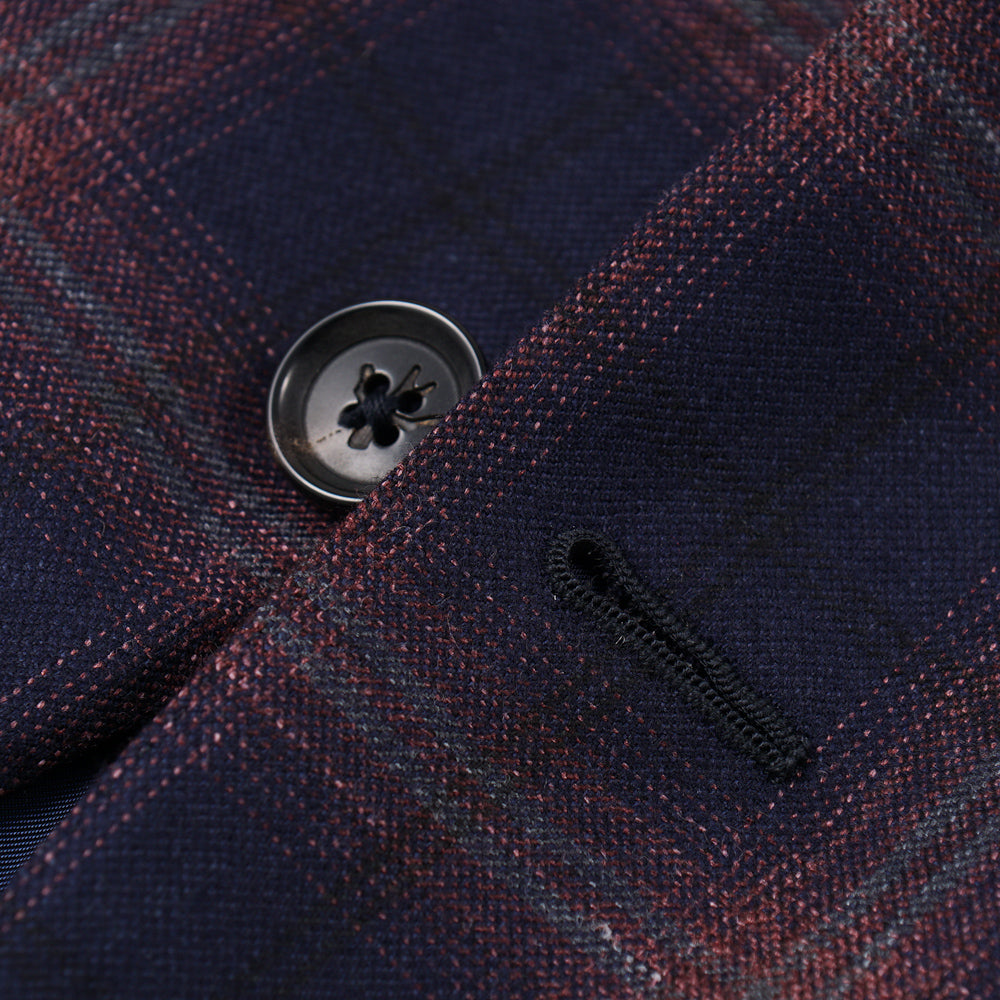 Isaia Navy Check 'Soft Delain' Sport Coat - Top Shelf Apparel