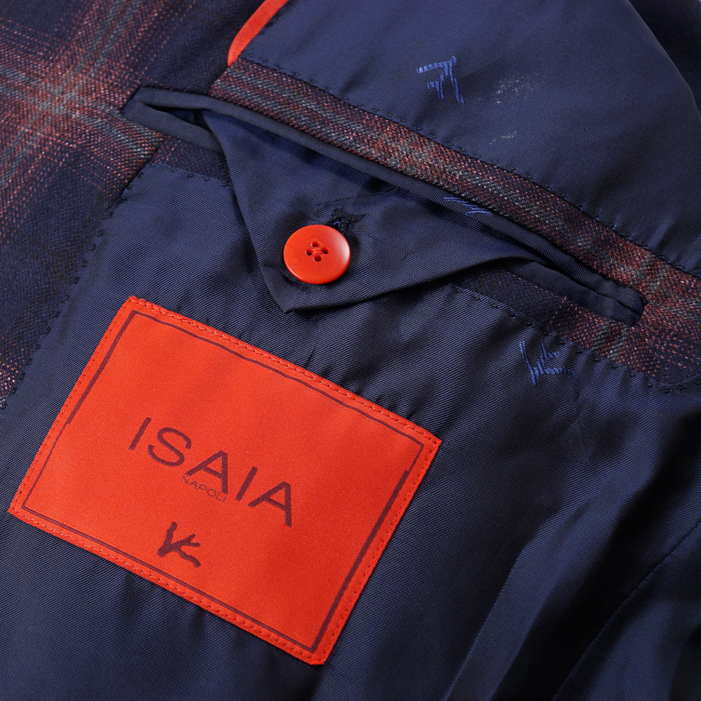 Isaia Navy Check 'Soft Delain' Sport Coat - Top Shelf Apparel