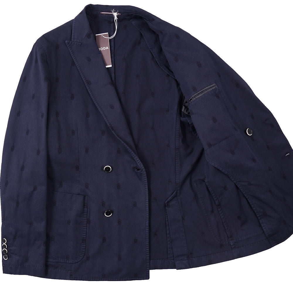 Roda Navy Jacquard Cotton Sport Coat - Top Shelf Apparel