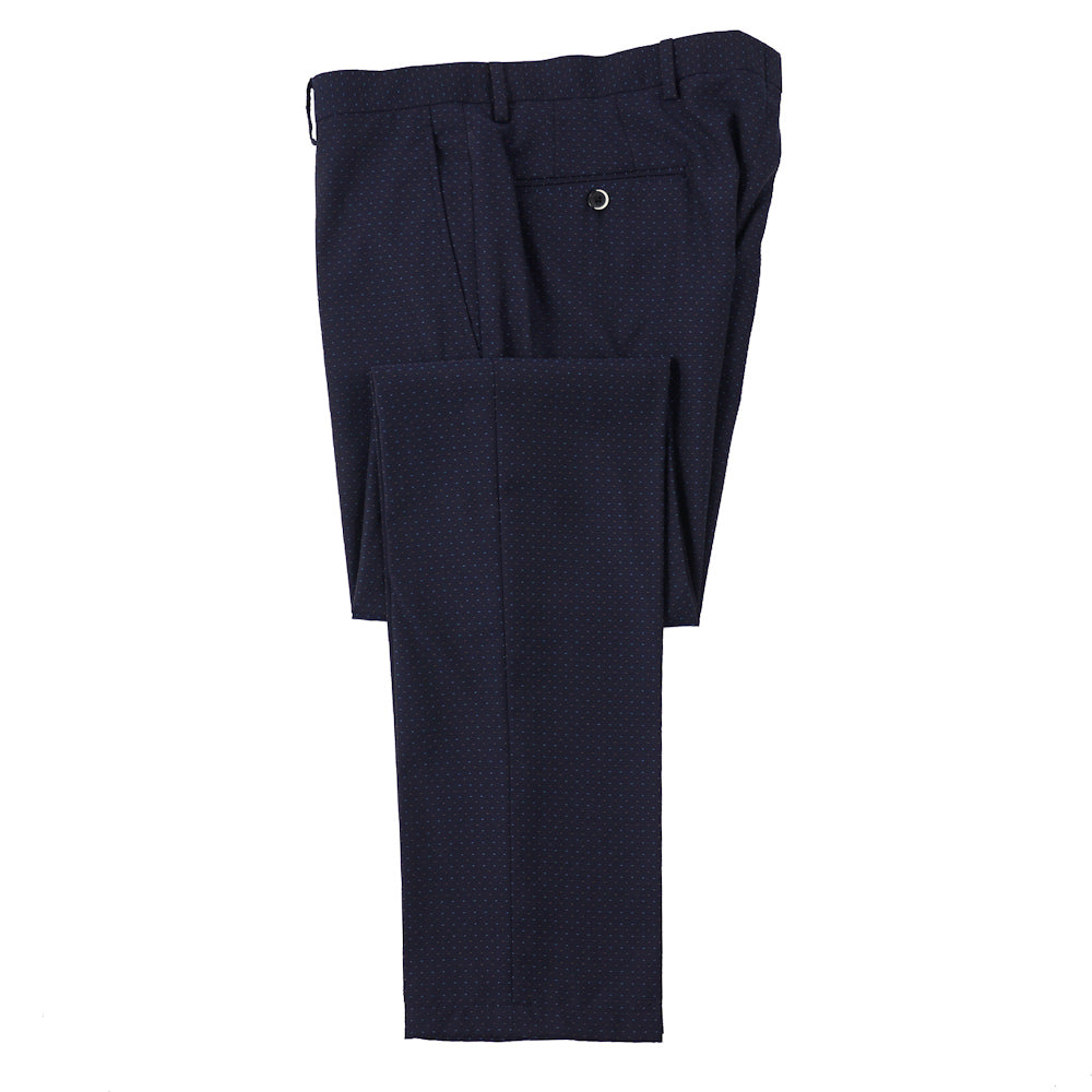 Roda Navy Jacquard Wool-Cotton Suit - Top Shelf Apparel