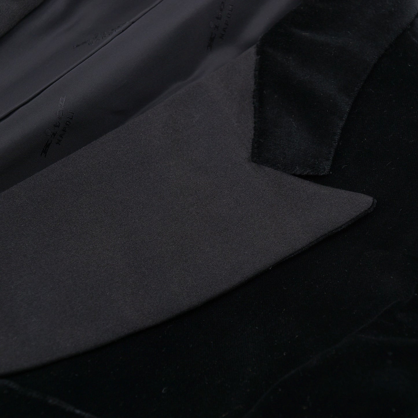 Kiton Black Velvet Tuxedo with Peak Lapels - Top Shelf Apparel