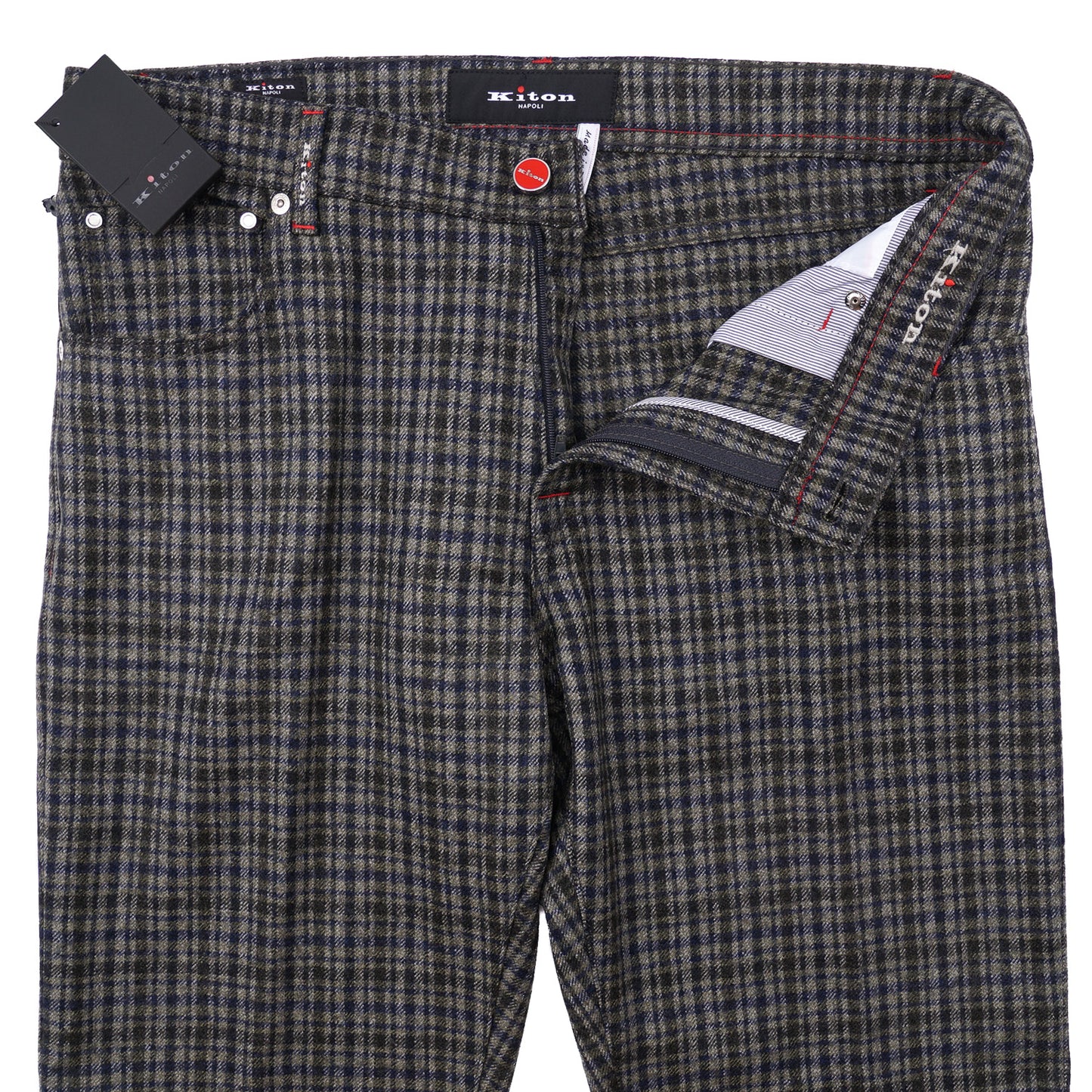 Kiton Slim Fit Five-Pocket Flannel Wool Pants - Top Shelf Apparel