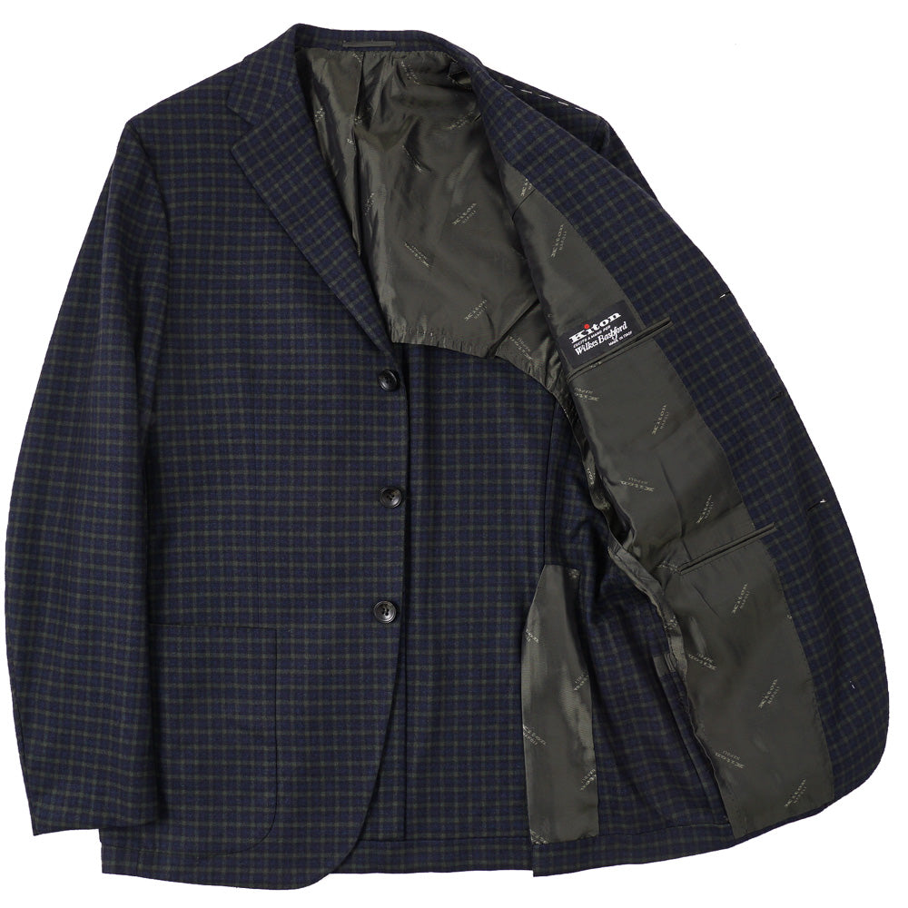 Kiton Blue Check Cashmere Sport Coat - Top Shelf Apparel