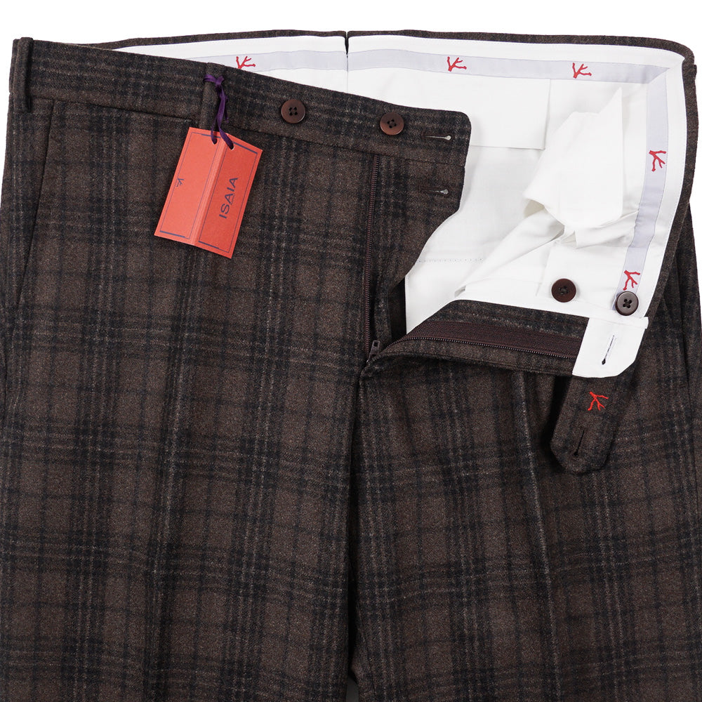 Isaia Slim-Fit Flannel Wool Pants - Top Shelf Apparel