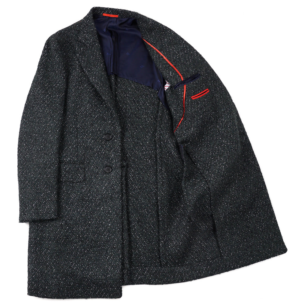 Isaia Wool and Mohair Boucle Overcoat - Top Shelf Apparel