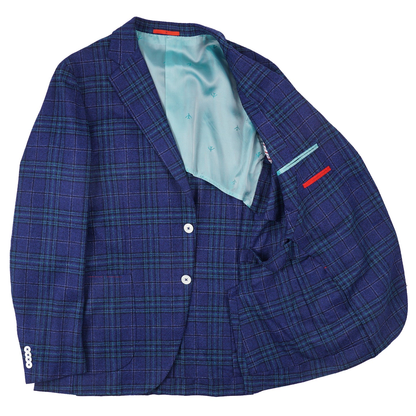 Isaia Layered Check Wool and Silk Sport Coat - Top Shelf Apparel