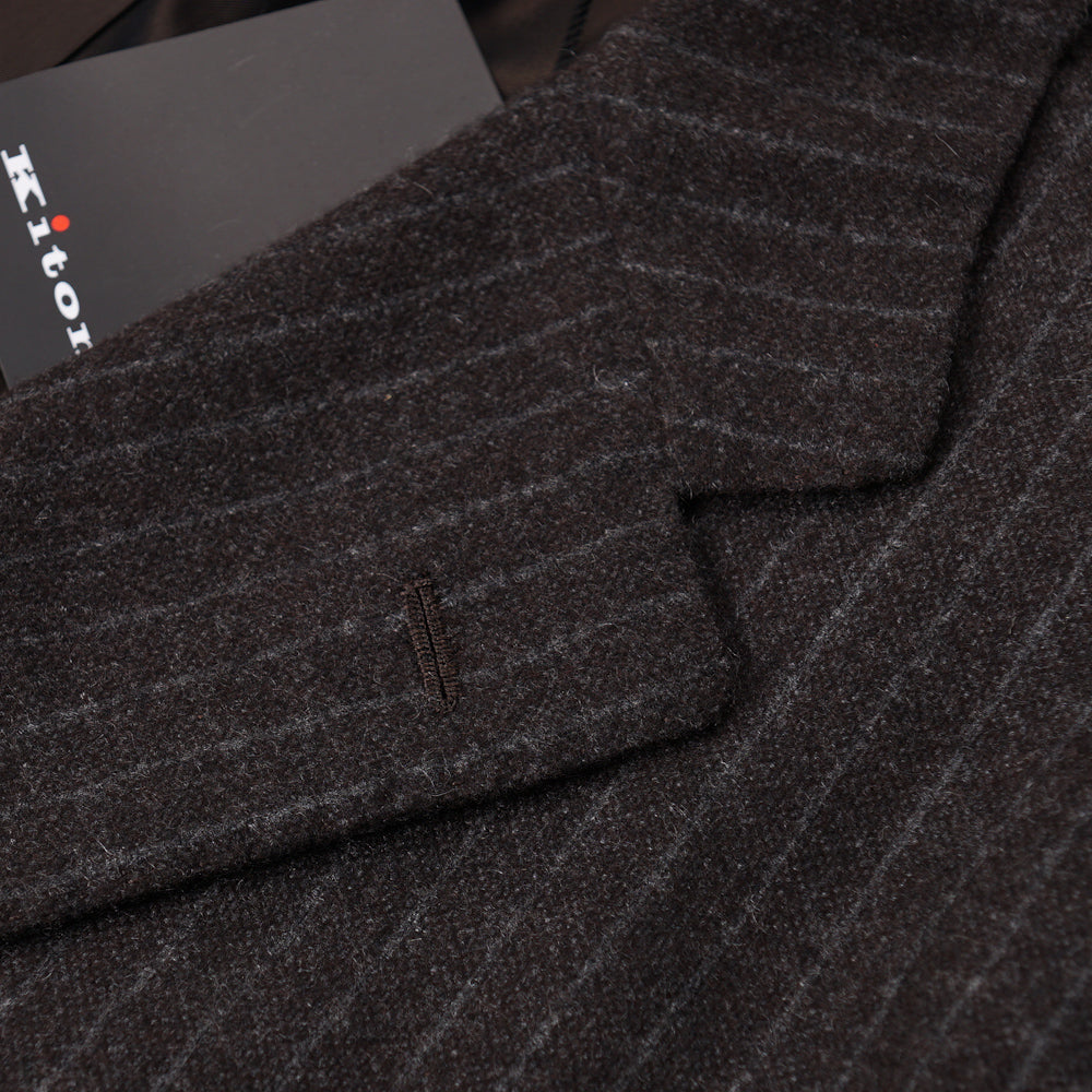 Kiton Chalk Stripe Cashmere Suit - Top Shelf Apparel