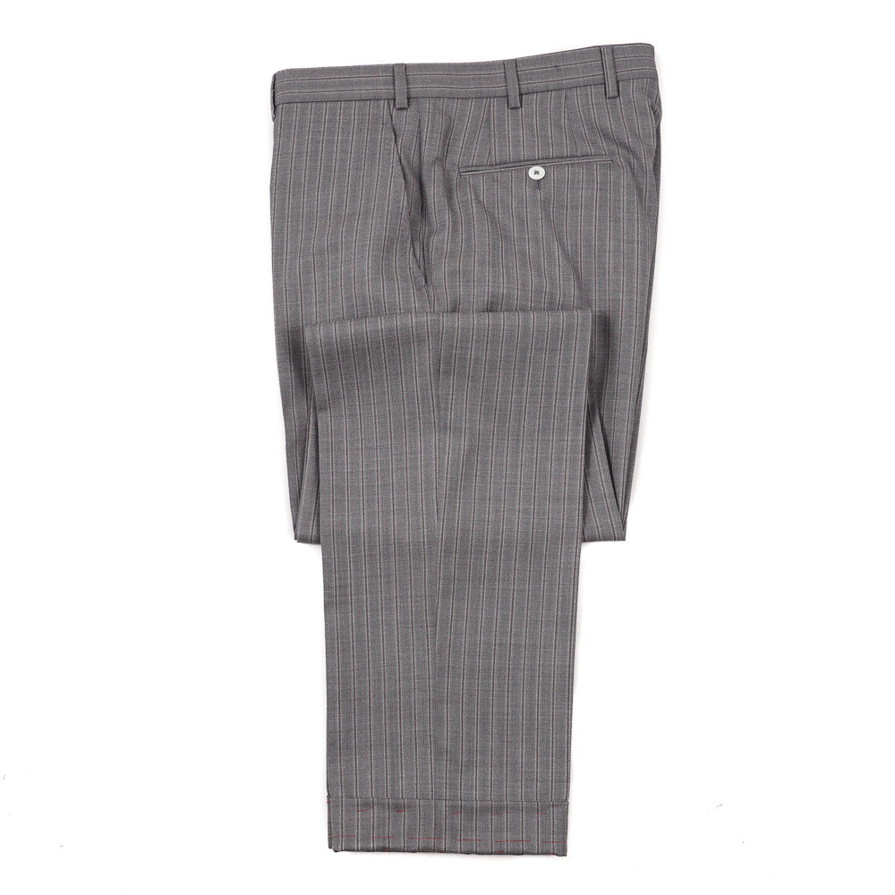 Isaia Light Gray Stripe 140s Wool Suit - Top Shelf Apparel