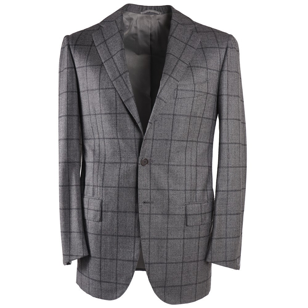 Cesare Attolini Gray Check Wool-Cashmere Suit - Top Shelf Apparel