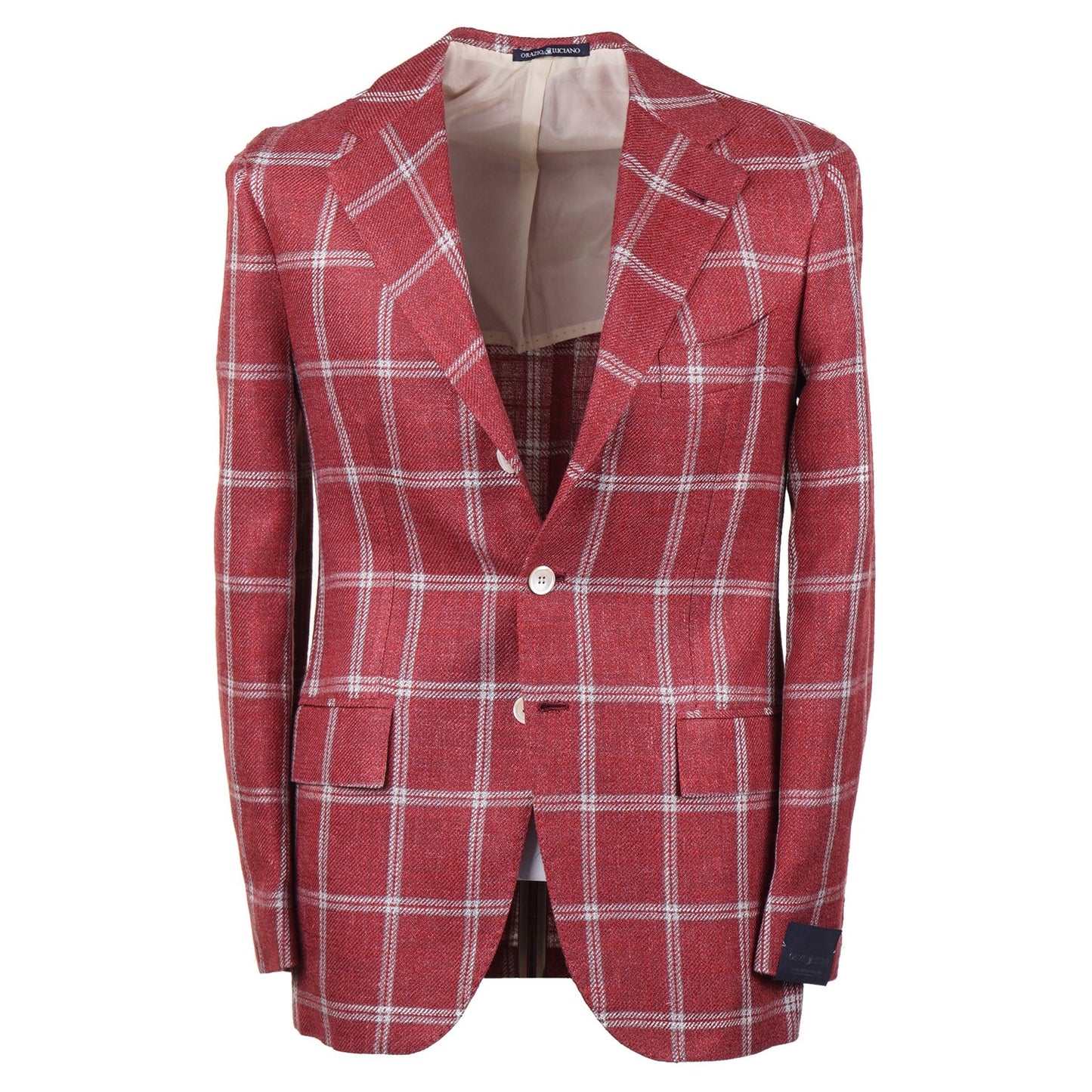 Orazio Luciano Windowpane Silk and Linen Sport Coat - Top Shelf Apparel