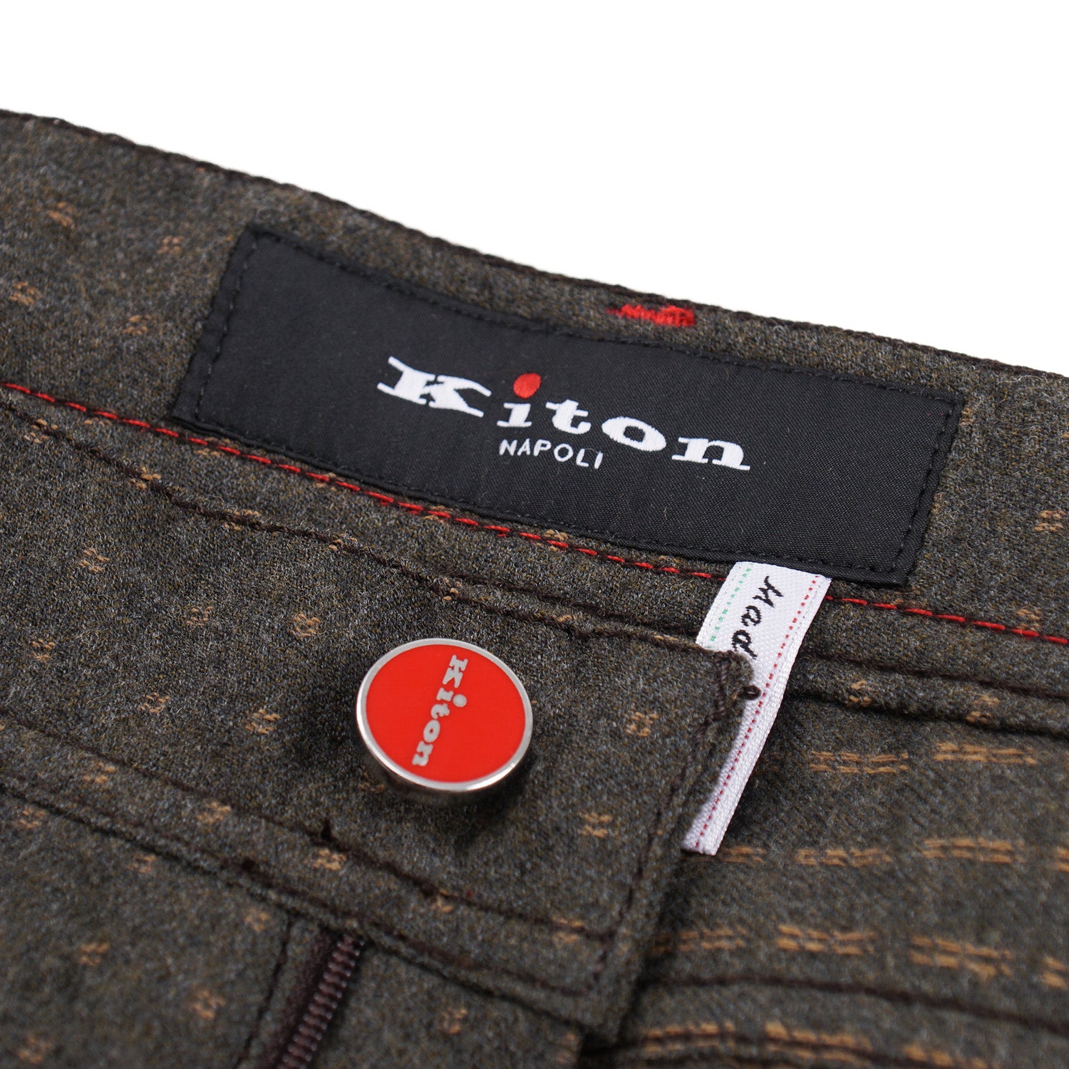 Kiton Slim Fit Five-Pocket Patterned Wool Pants - Top Shelf Apparel