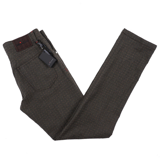 Kiton Slim Fit Five-Pocket Patterned Wool Pants - Top Shelf Apparel
