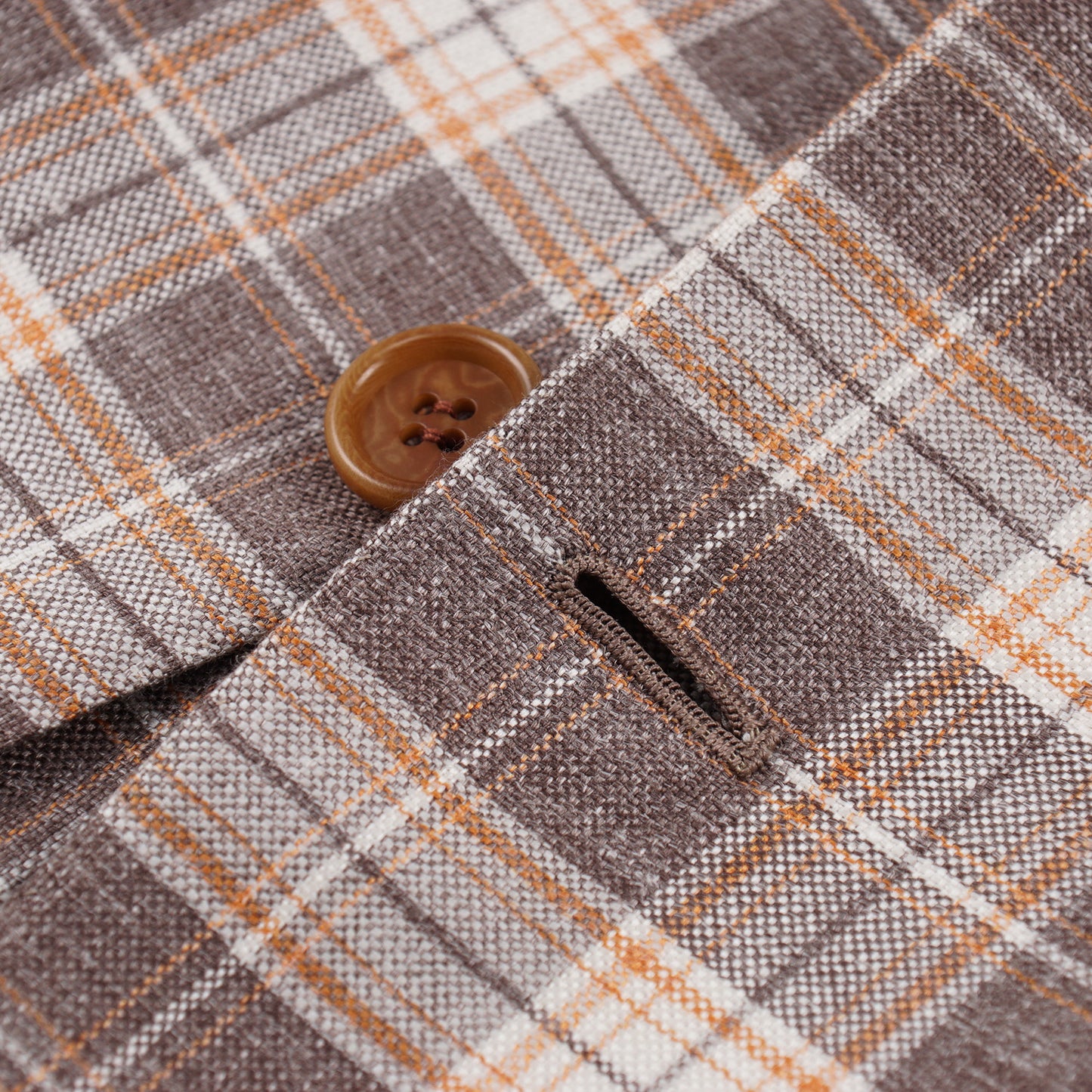 Kiton Layered Check Cashmere-Linen-Silk Sport Coat - Top Shelf Apparel