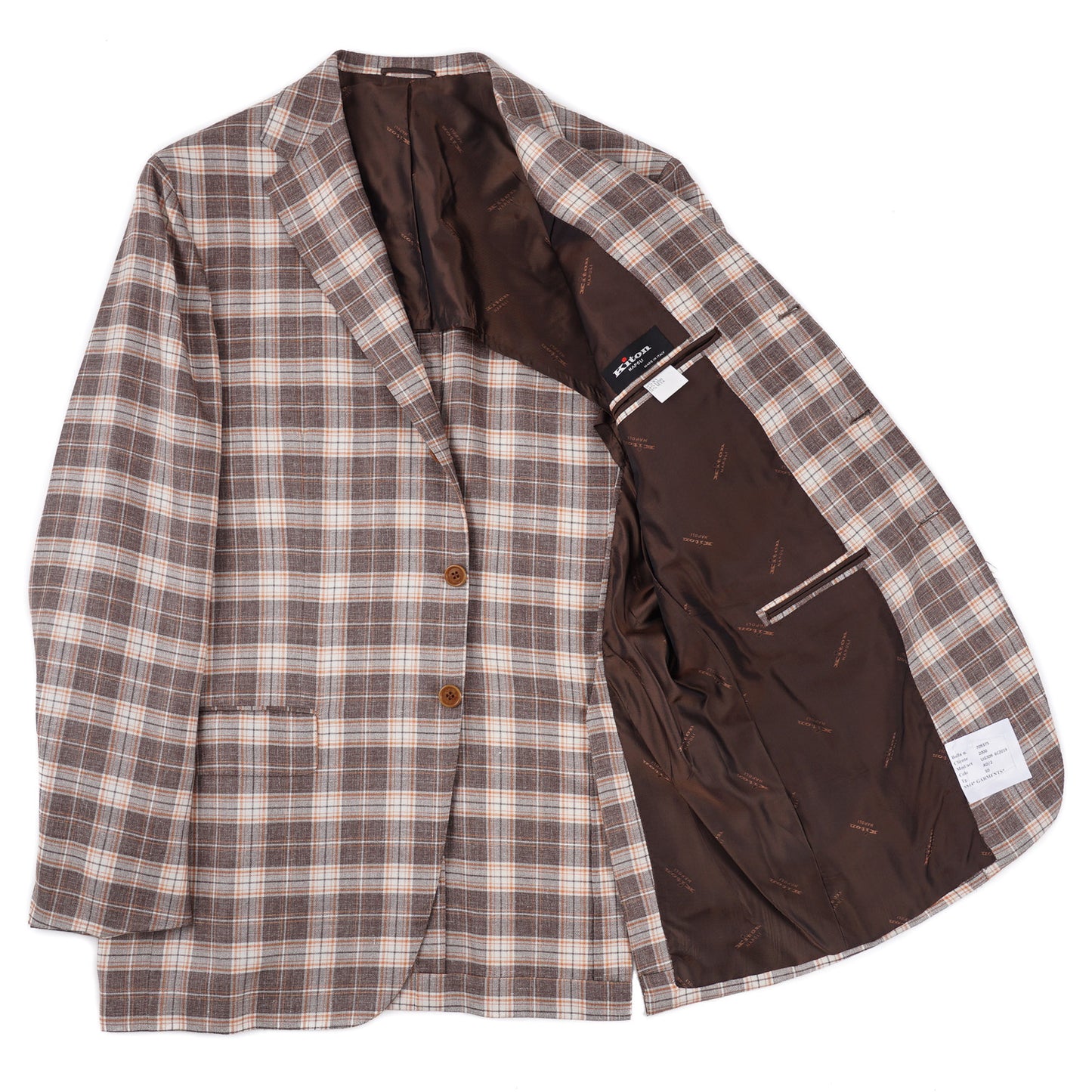 Kiton Layered Check Cashmere-Linen-Silk Sport Coat - Top Shelf Apparel