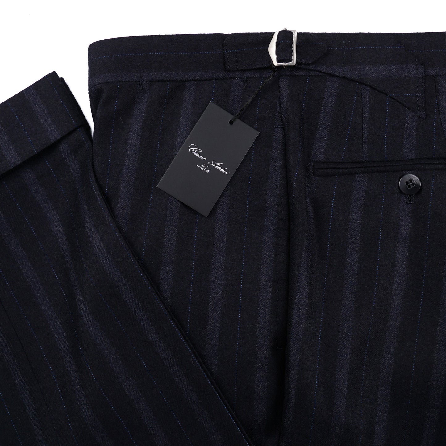 Cesare Attolini Chalk Stripe Soft Flannel Wool Suit - Top Shelf Apparel