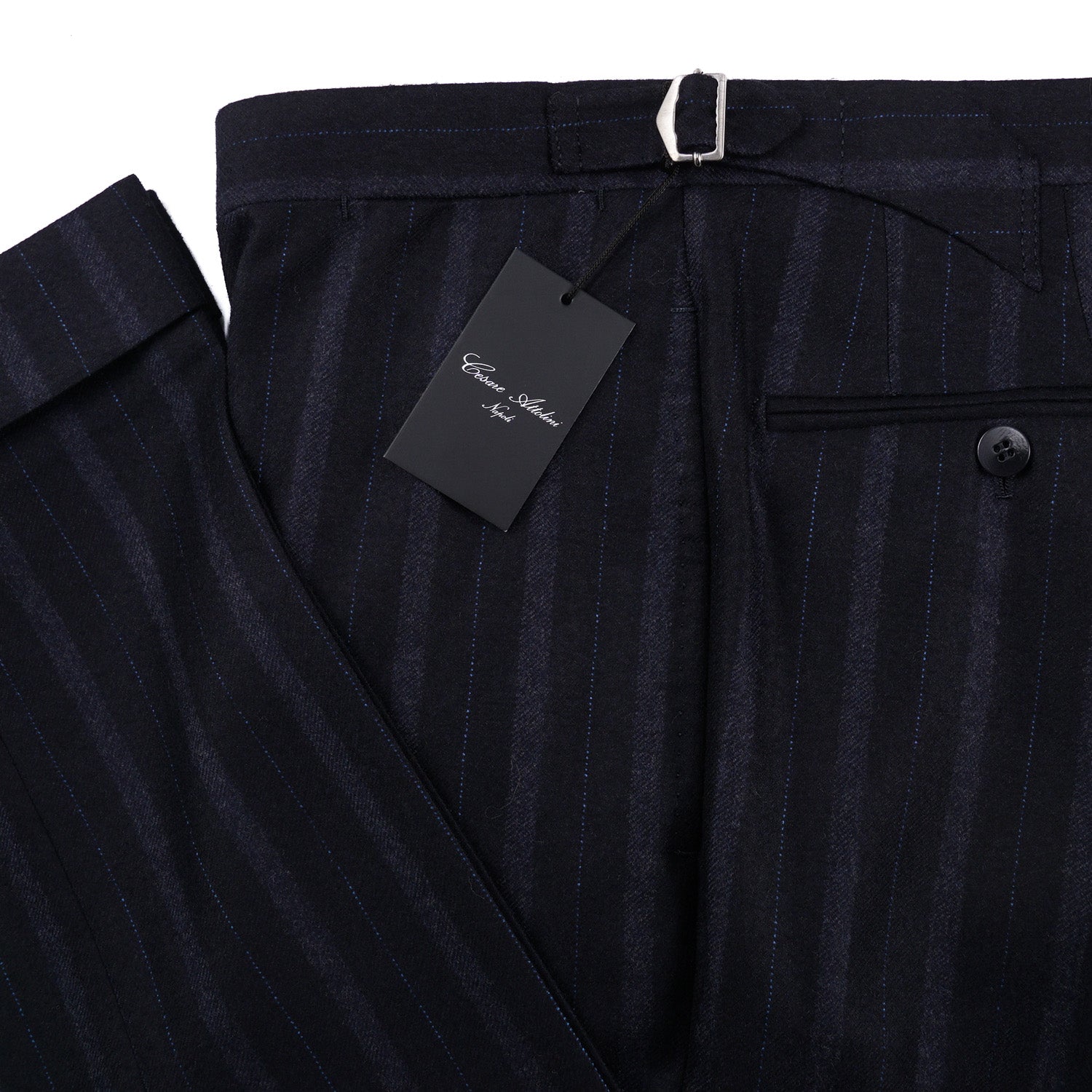 Cesare Attolini Chalk Stripe Soft Flannel Wool Suit - Top Shelf Apparel