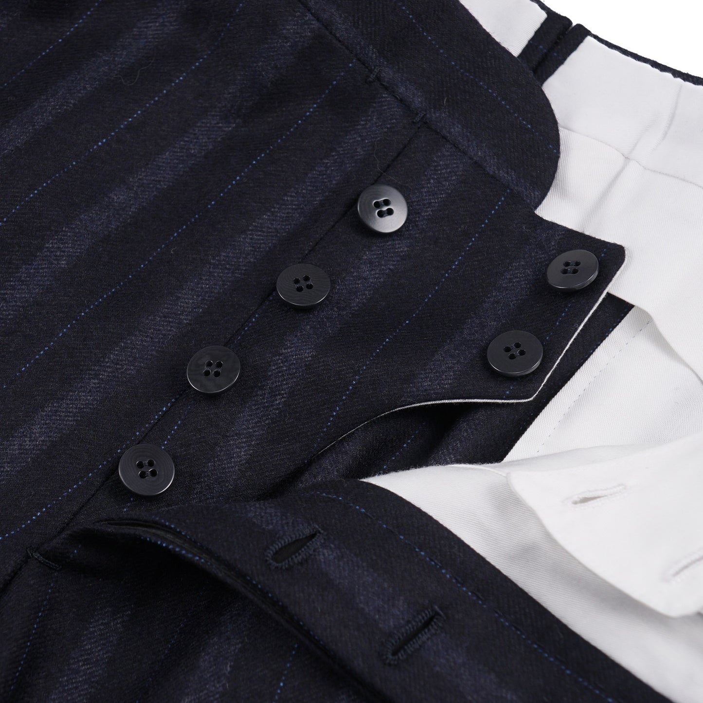 Cesare Attolini Chalk Stripe Soft Flannel Wool Suit - Top Shelf Apparel